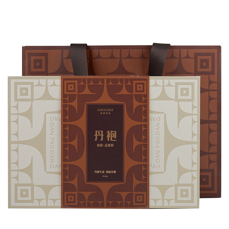 丹袍茶葉 正宗武夷山(shān)茶葉 岩香品鑒裝  水(shuǐ)仙*2 肉桂*2 大(dà)紅(hóng)袍*2